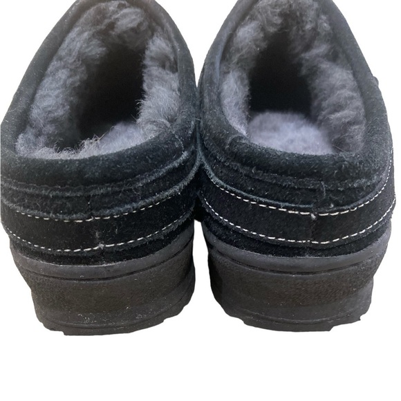 Cloud Nine sheepskin orthopedic slip-on clog slipper black suede size 7 - Picture 8 of 10